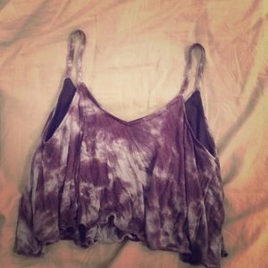 Double v cropped tank top